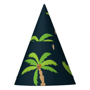Gorro De Fiesta Cocodrilos personalizados: Patrón de palmas de lig