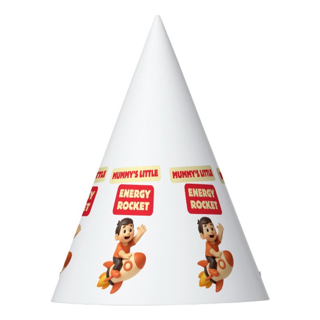 Gorro De Fiesta Cohete de Energía del Pequeño de Mamá  (Anverso)