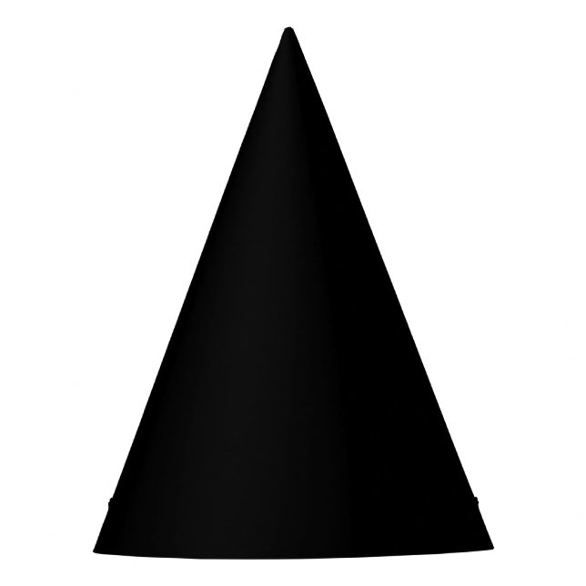 Gorro De Fiesta Color sólido negro puro (Anverso)