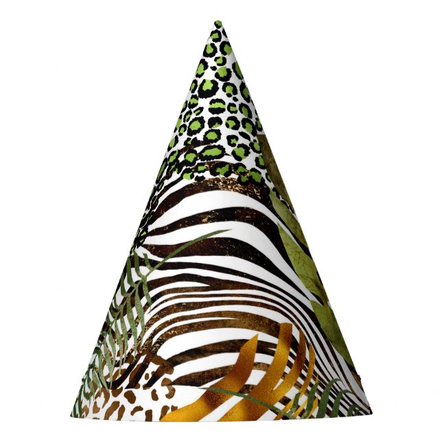 Gorro De Fiesta Colorida jungla animal abstracta (Anverso)
