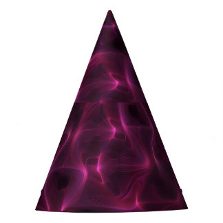 Gorro De Fiesta Coloridas ondas abstractas de fondo negro