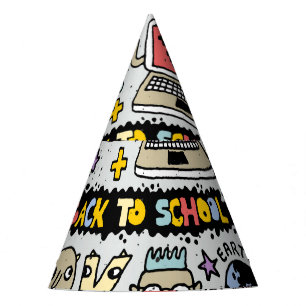 Gorro De Fiesta Colorido conjunto de cosechas de Doodle School