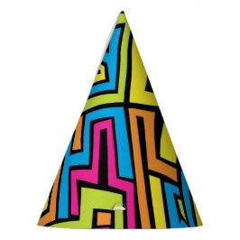 Gorro De Fiesta Colorido patrón de arte callejero del graffiti neó