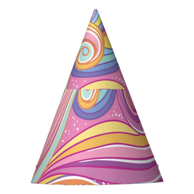 Gorro De Fiesta Cometa arcoiris: Cielo mágico de ensueño. (Anverso)