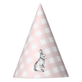Gorro De Fiesta Conejo conejo conejo rosado Gingham