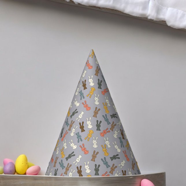 Gorro De Fiesta Conejo Personalizado Conejo de Pascua (rabbit cartoon bunny Paper party hat, Kids,adults,party birthday hat,Baby Shower,wedding,celebration)