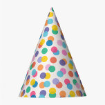 Gorro De Fiesta Confetti Colorful Polka Dots Kids Party Hat<br><div class="desc">Adorable Confetti party hat features a colorful polka dots pattern. Fun and cheerful addition to your party decor.</div>