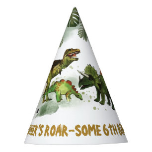 Gorro De Fiesta Cono de cumpleaños del niño Jurásico de los dinosa
