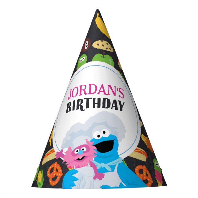 Gorro De Fiesta Cookie Monster Chalkboard Foodie Truck (Anverso)