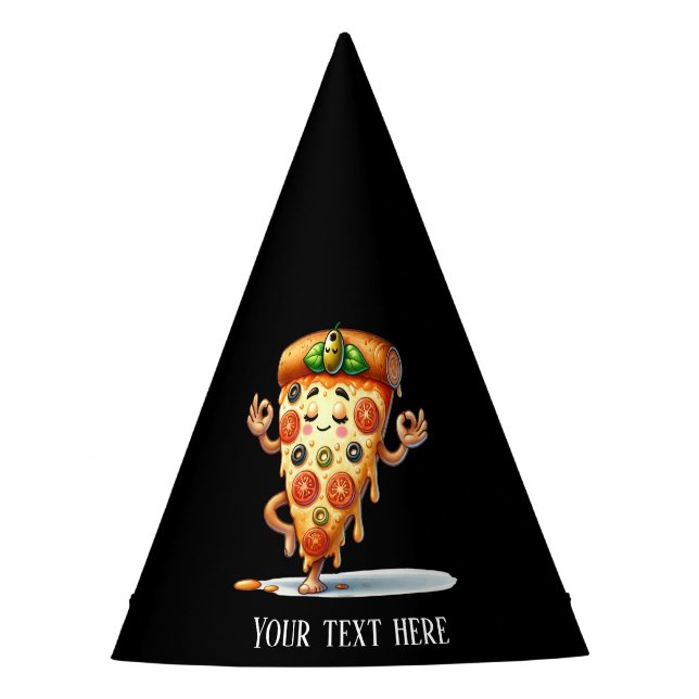 Gorro De Fiesta Cool add text yoga pizza party  (Anverso)