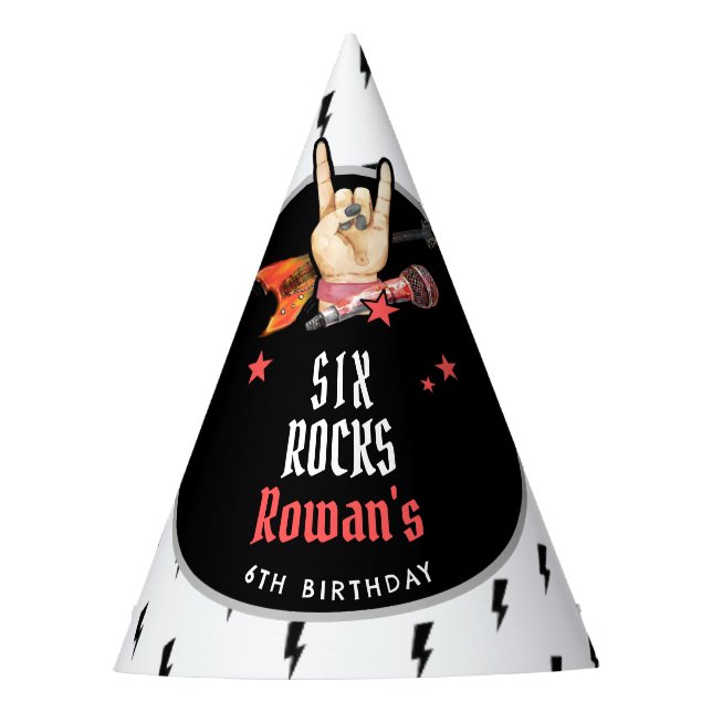 Gorro De Fiesta Cool Punk Rockstar Any Age Birthday (Anverso)