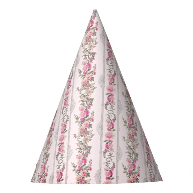 Gorro De Fiesta Coquette Pink ?Shabby Chick Love Shack Girly Toile (Anverso)