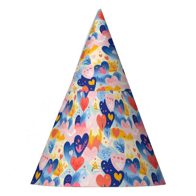 Gorro De Fiesta Corações Coloridos (Izquierda)