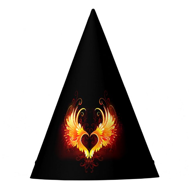 Gorro De Fiesta Corazón de Fuego Ángel con Alas (Anverso)