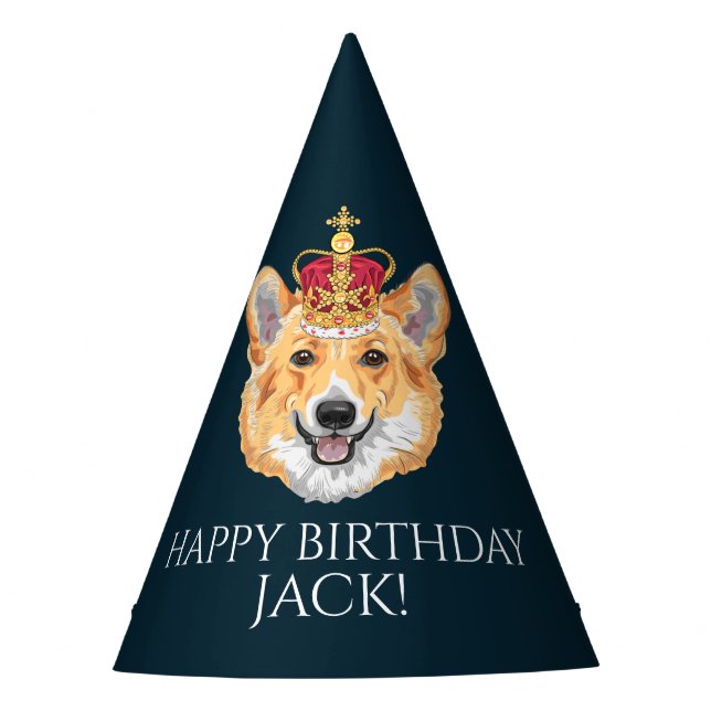 Gorro De Fiesta Corgi Personalizado Real (Anverso)