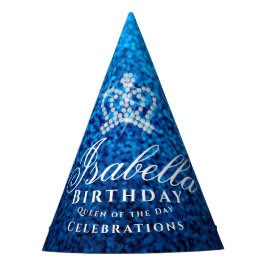Gorro De Fiesta Corona Brillante Azul