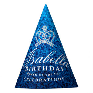 Gorro De Fiesta Corona Brillante Azul