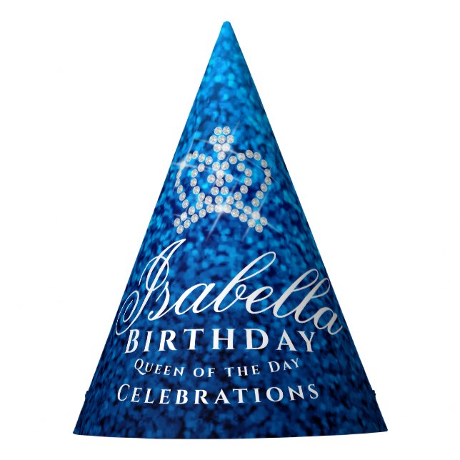 Gorro De Fiesta Corona Brillante Azul (Anverso)