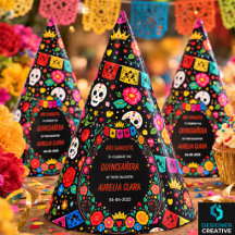 Corona de Flor de Fiesta Mexicana Negra Quinceañer