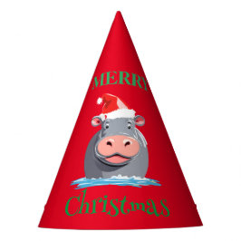 Gorro De Fiesta Cosas divertidas de Safari Vestido HIPPO Santa Nav