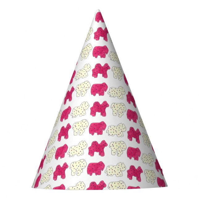 Gorro De Fiesta Crackers de animales con escarcha rosa: Fiesta de  (Anverso)