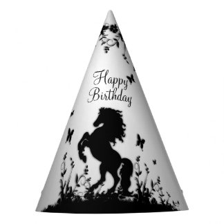 Gorro De Fiesta Criando el Stallion Negro / Caballo en cumpleaños 
