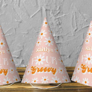 Gorro De Fiesta Cuatro Chicas de Retro Groovy