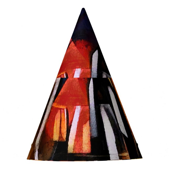 Gorro De Fiesta Cubism Wine Themem: Botellas y uvas (Anverso)