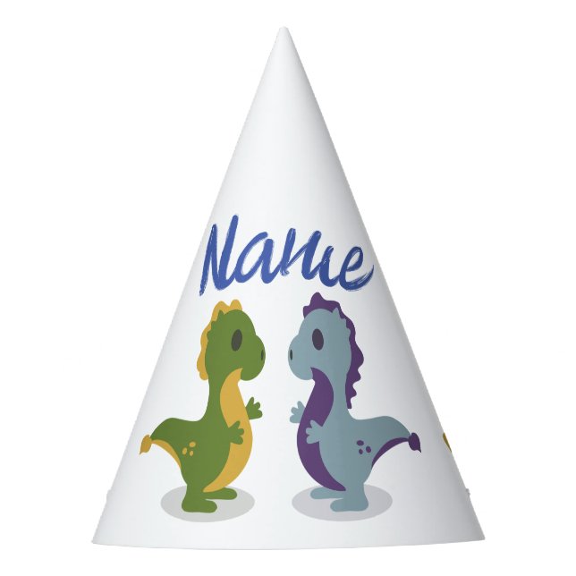 Gorro De Fiesta Cuidado par de dinosaurios Thunder_Cove (Anverso)