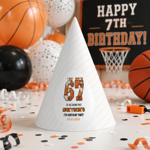 Gorro De Fiesta Cumpleaños 7 de Baloncesto – Fui 6 Ahora Tengo 7