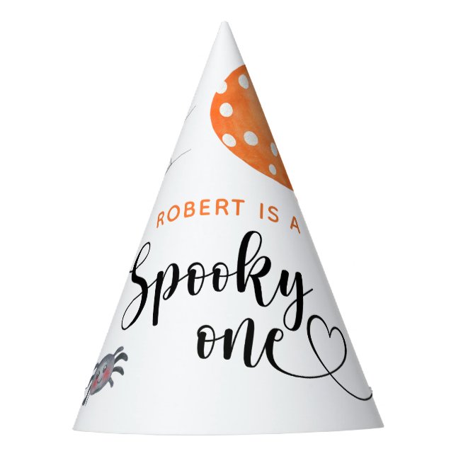 Gorro De Fiesta Cumpleaños Acuarela Spooky One 1 (Anverso)