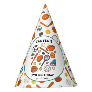 Gorro De Fiesta Cumpleaños All-Star de Tiempo de Juego Deportivo