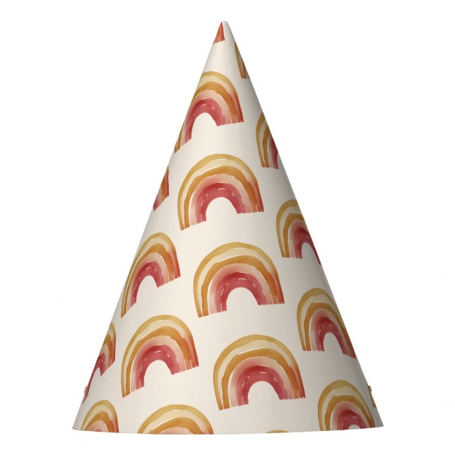 Gorro De Fiesta Cumpleaños arcoíris boho (Anverso)