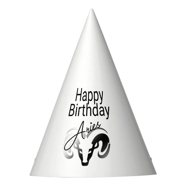 Gorro De Fiesta Cumpleaños Aries el Ram Zodiac (Anverso)