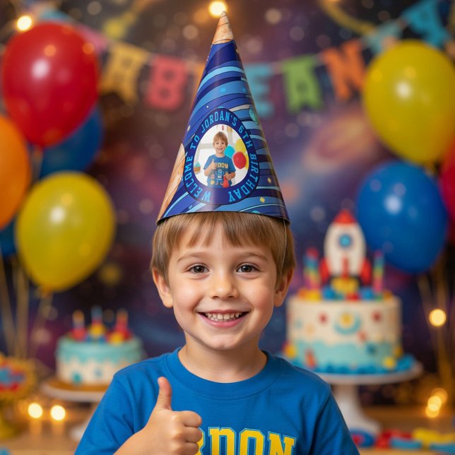 Gorro De Fiesta Cumpleaños con Foto Personalizada del Espacio Exte (Subido por el creador)