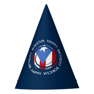 Gorro De Fiesta Cumpleaños con tema de Puerto Rico
