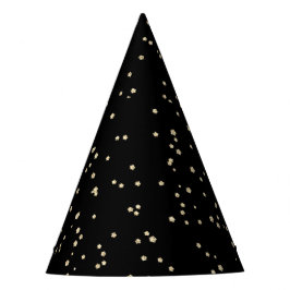 Gorro De Fiesta Cumpleaños de Adulto Brillo Negro Oro