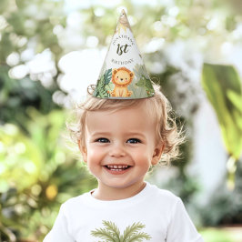 Gorro De Fiesta Cumpleaños de Animales de la Jungla