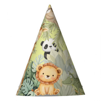 Gorro De Fiesta Cumpleaños de animales de la jungla