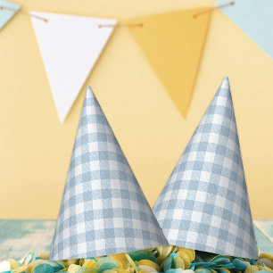 Gorro De Fiesta Cumpleaños de Blue Gingham