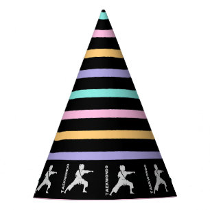 Gorro De Fiesta Cumpleaños de chica jugadora de taekwondo