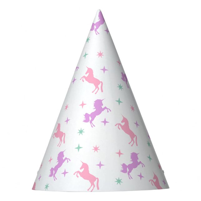 Gorro De Fiesta Cumpleaños de Chicas Unicornio Mágico (Anverso)