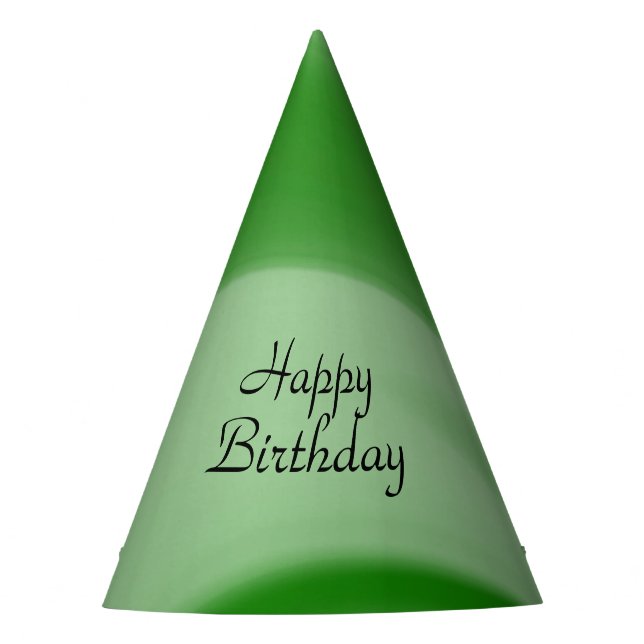 Gorro De Fiesta Cumpleaños de Dos Tone Emerald Swirl (Anverso)