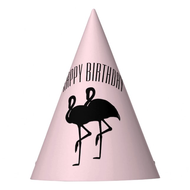Gorro De Fiesta Cumpleaños de Flamingo Rosa (Anverso)