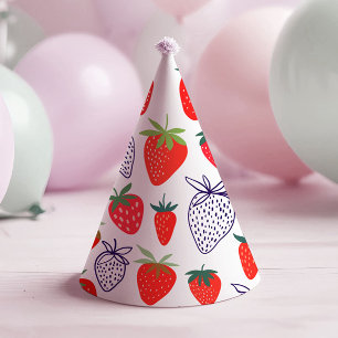Gorro De Fiesta Cumpleaños de fresa roja