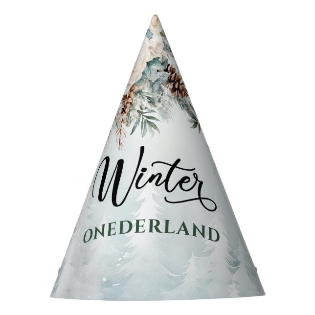 Gorro De Fiesta Cumpleaños de Invierno Onederland (Anverso)