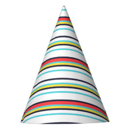 Gorro De Fiesta Cumpleaños de la franja colorida del carnaval