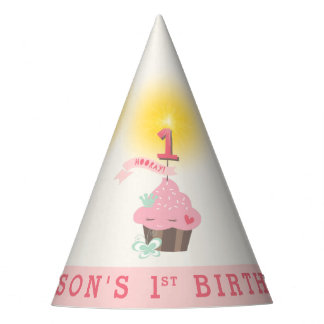 Gorro De Fiesta Cumpleaños de la pequeña y linda señorita Pink Cup