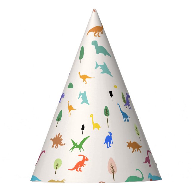 Gorro De Fiesta Cumpleaños de la princesa dinosaurio caprichosa (Anverso)