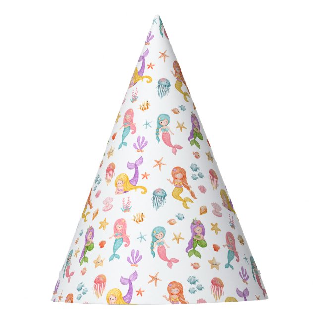 Gorro De Fiesta Cumpleaños de la sirena (Anverso)